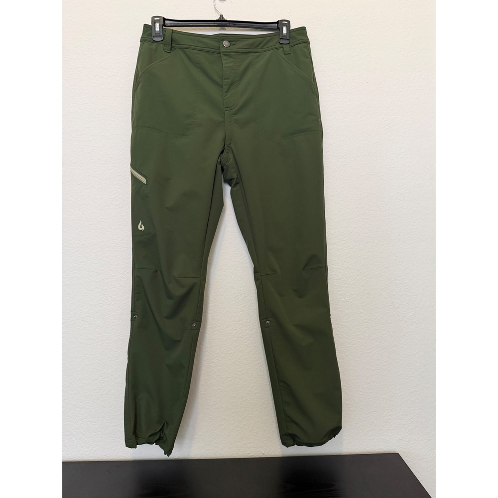 Gnara Go There Hiking Pants Women 12 Olive GoFly Roll Tab Outdoor Travel Stretch - Picture 10 of 17